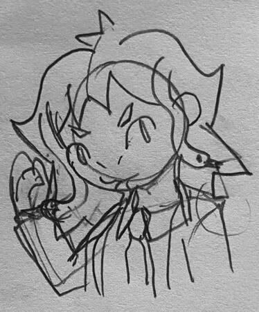 Paper Doodle of Python Lady Paper Doodle of Python Lady